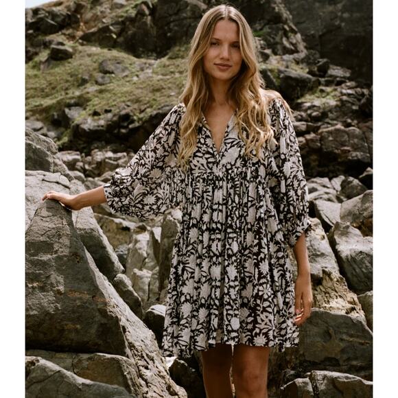 Daughters of india Kyra Mini Dress Pepper